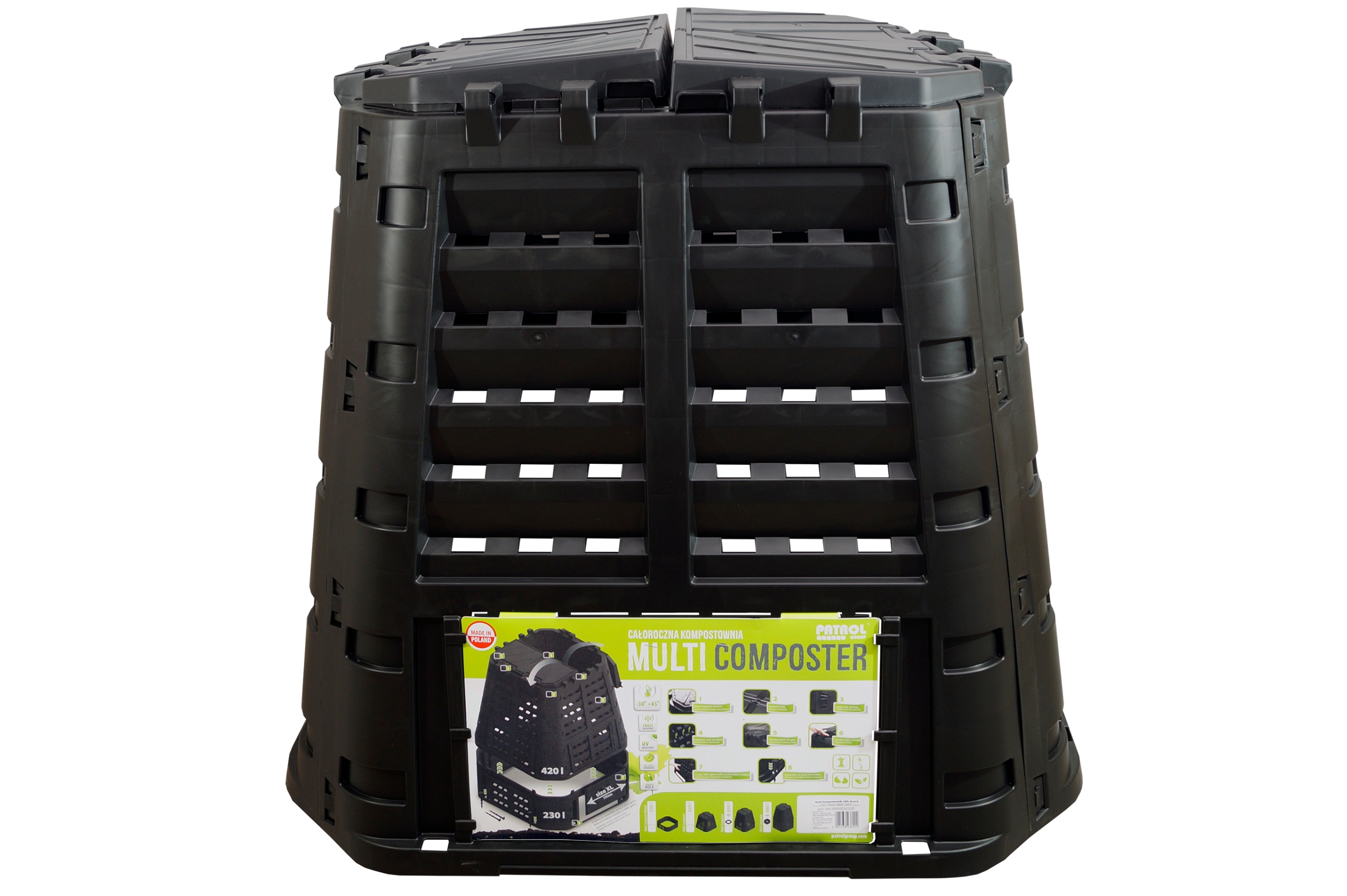KOMPOSTOWNIK MODUŁOWY 420L CZARNY MODULAR PATROL Kolor czarny