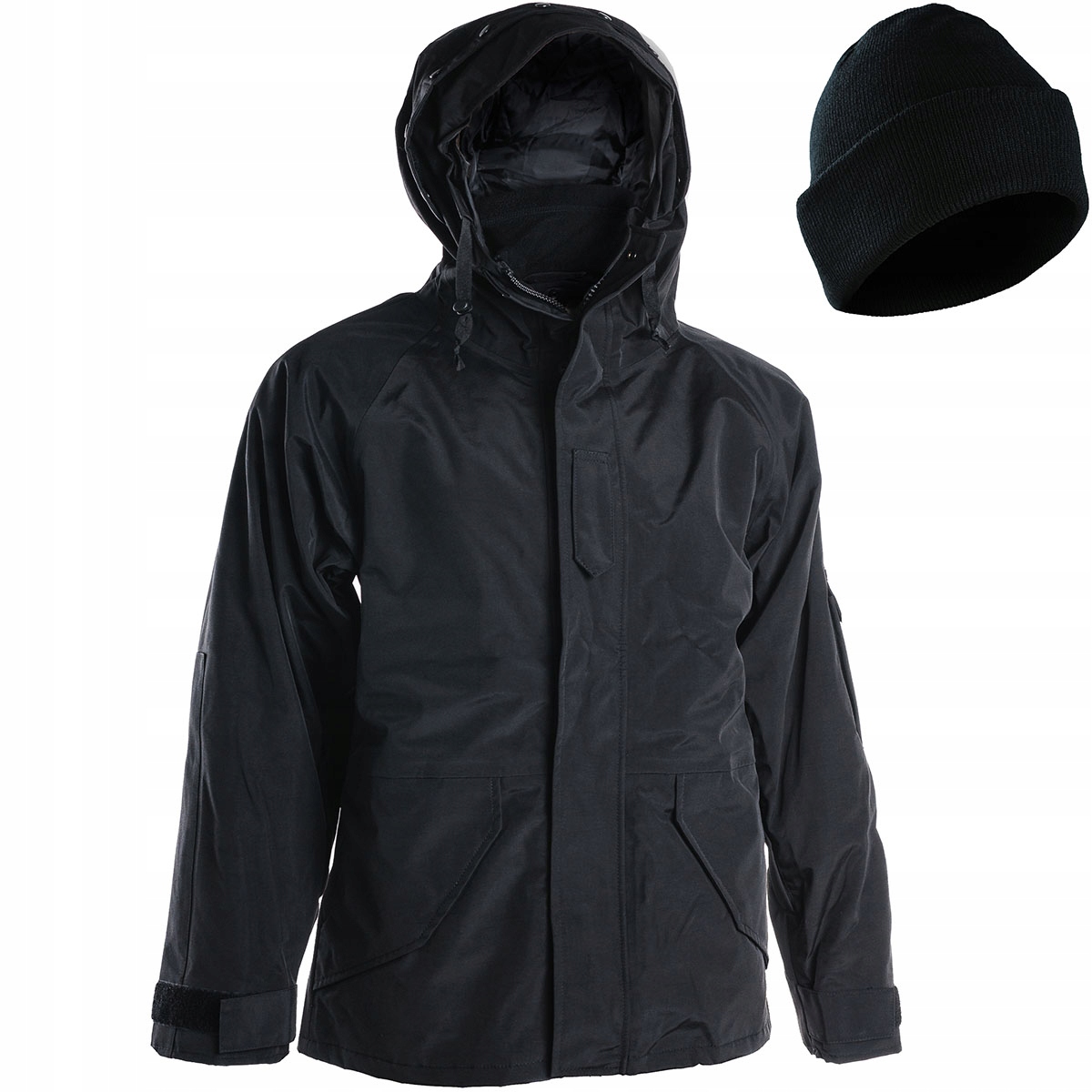 Celoroční bunda Mil-Tec 3v1 s membránou a podšívkou Parka Polar Černá L