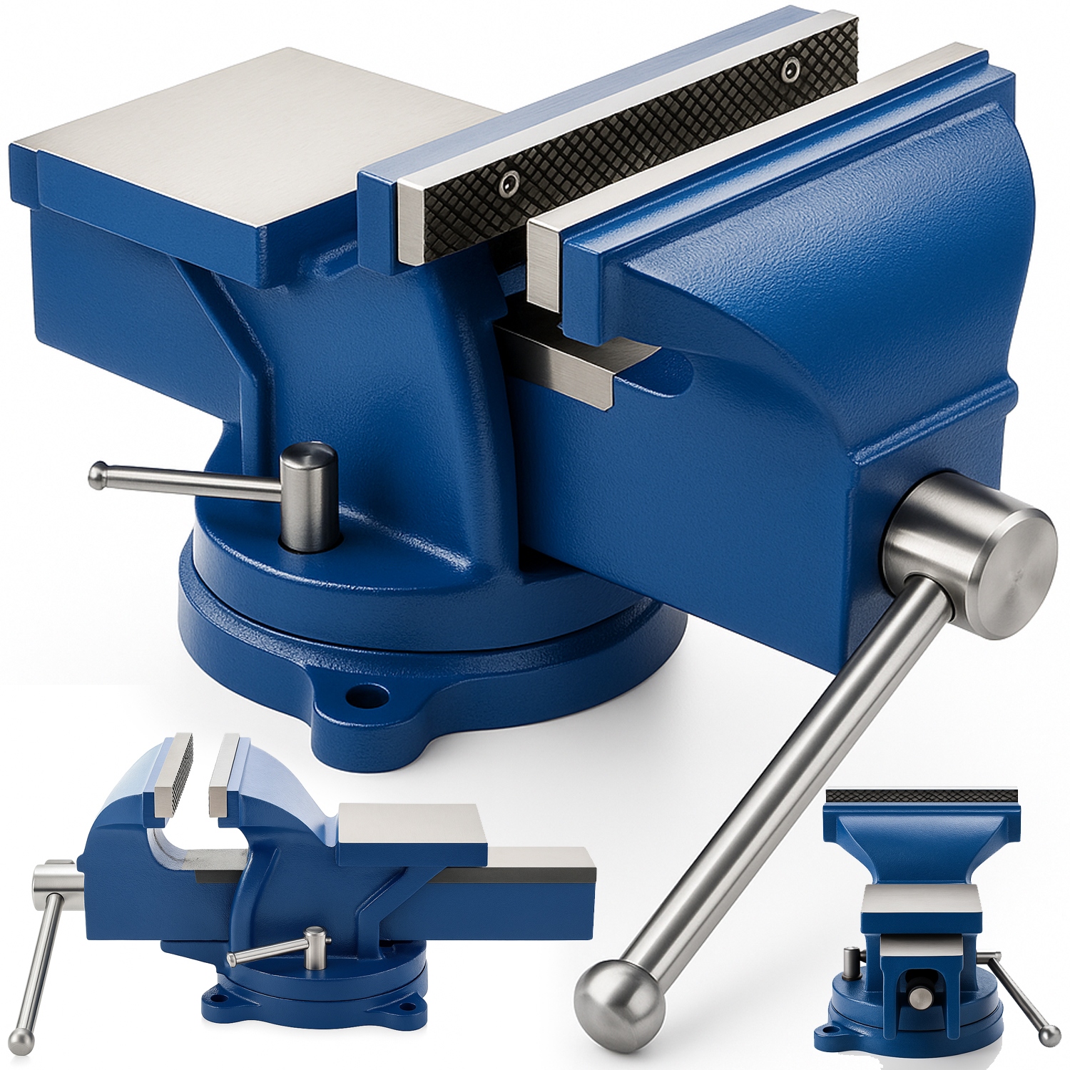 Imadło Ślusarskie 125mm Z Kowadłem Obrotowe 360st. Mocne Solidne