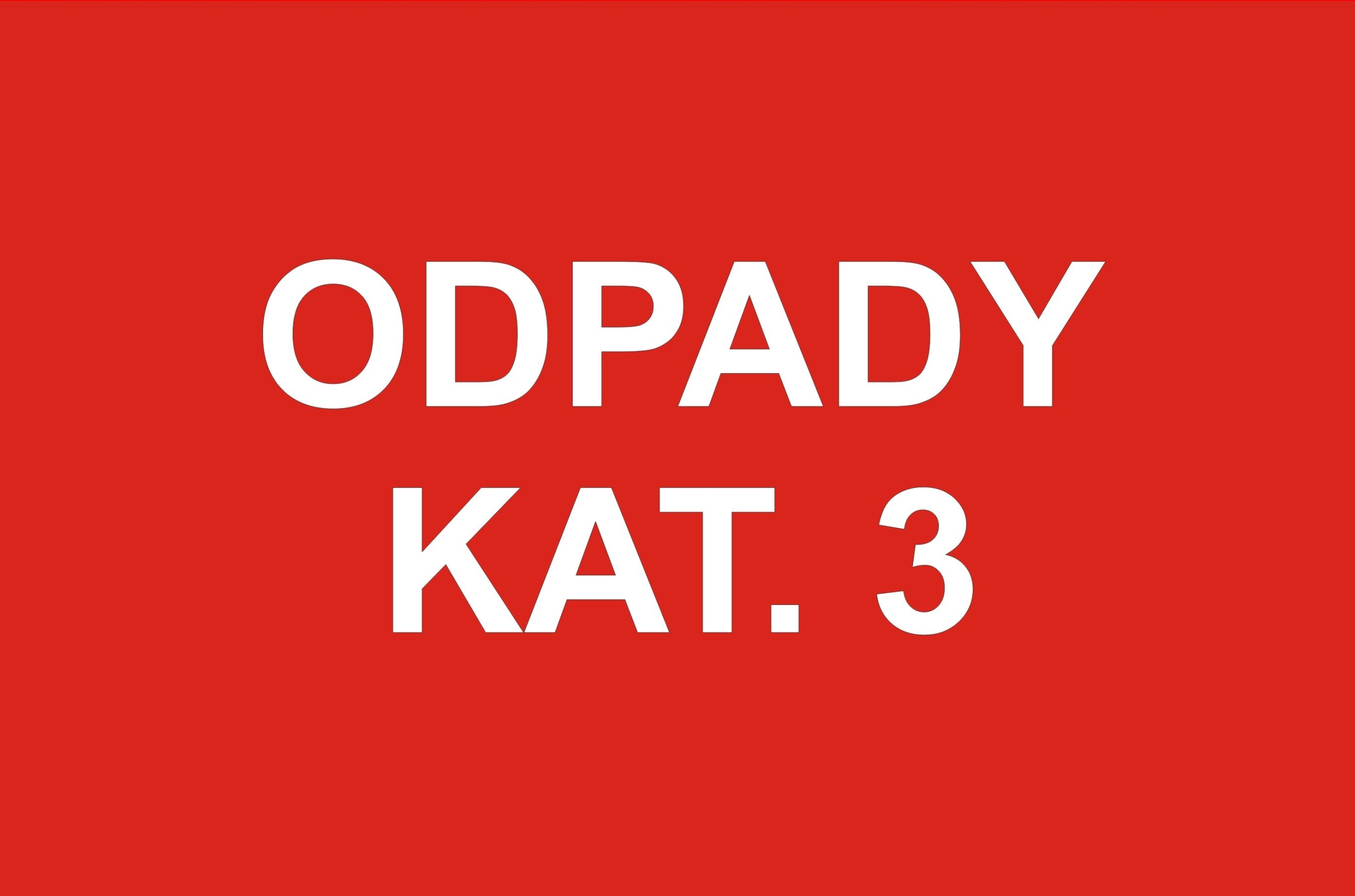 Nr.39 ODPADY KAT 3 (czerwona) TABLICA OSTRZEGAWCZA