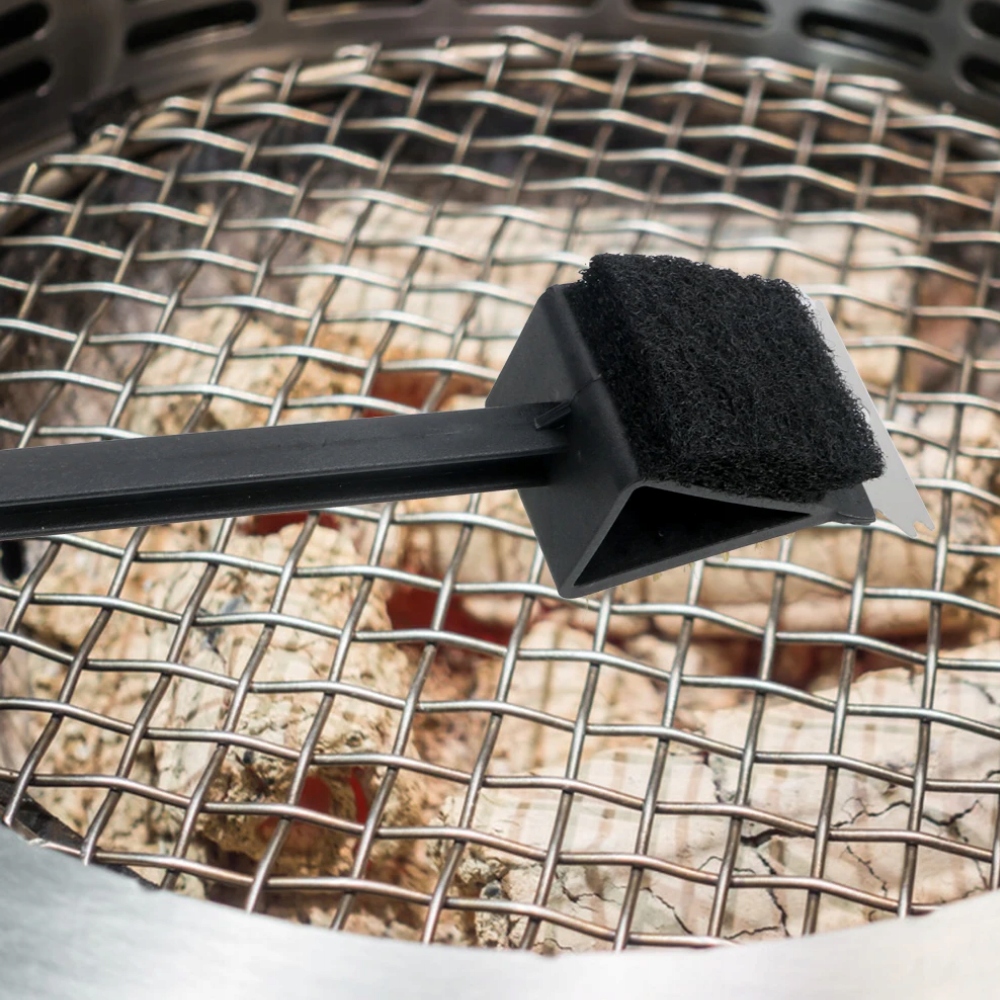 Szczotka 3w1 druciana do czyszczenia grilla z miedzianym drutem i gąbką Długość całkowita 36.5 cm