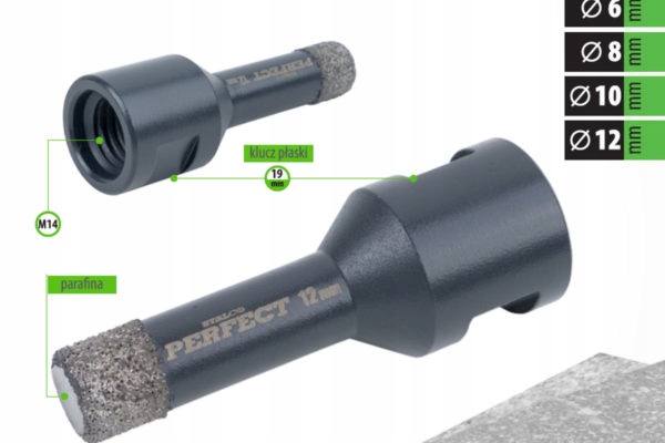 KORONKA DIAMENTOWA 8MM OTWORNICA WIERTŁO M14 GRES