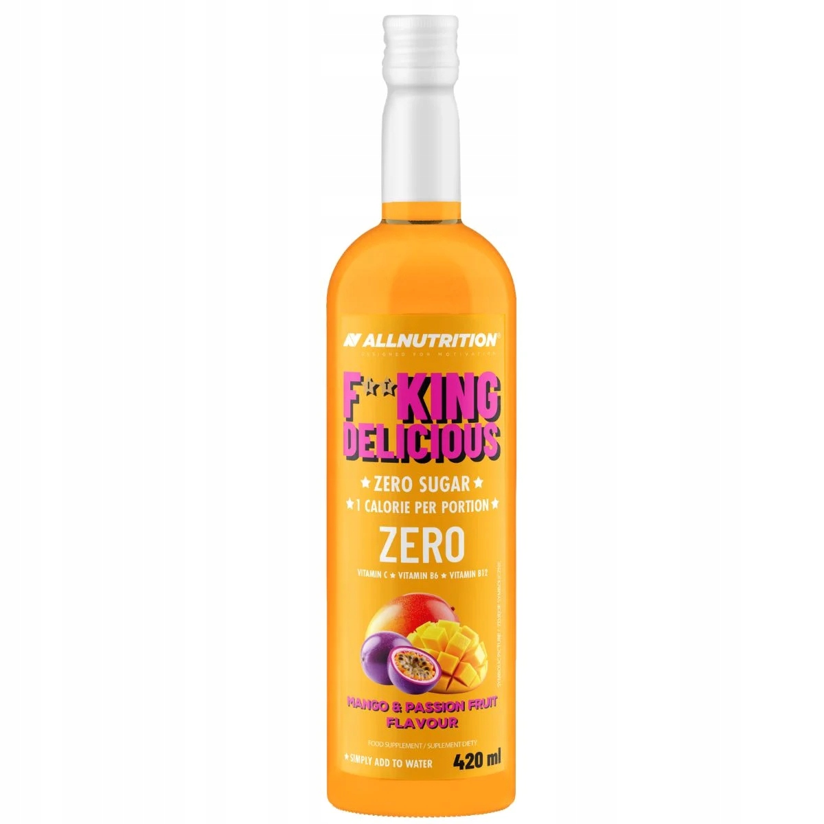 ALLNUTRITION FITKING DELICIOUS SYRUP ZERO 420ml SYROP MANGO MARAKUJA