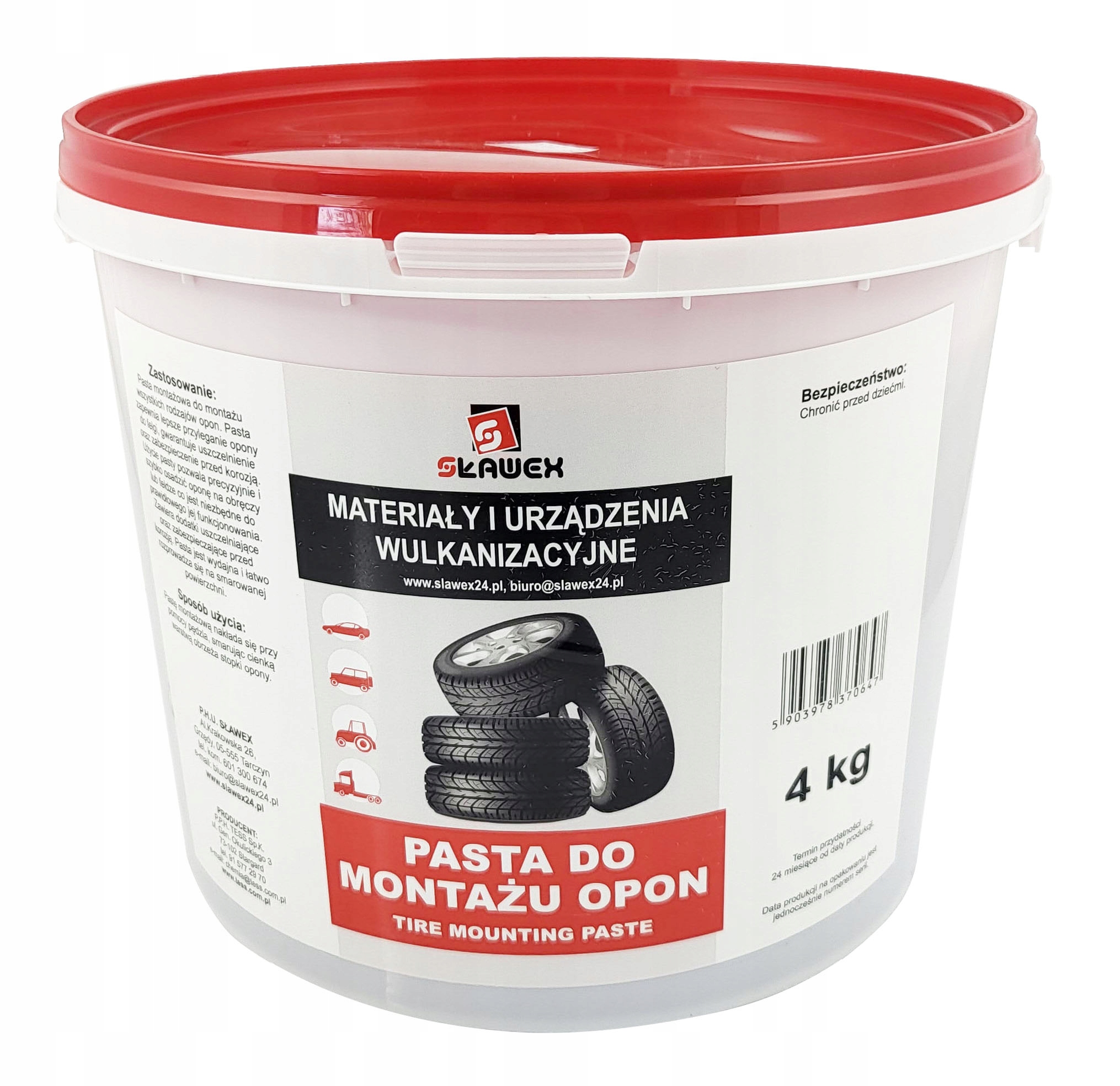 

Pasta Montażowa do opon Tess 4KG Czerwona letnia