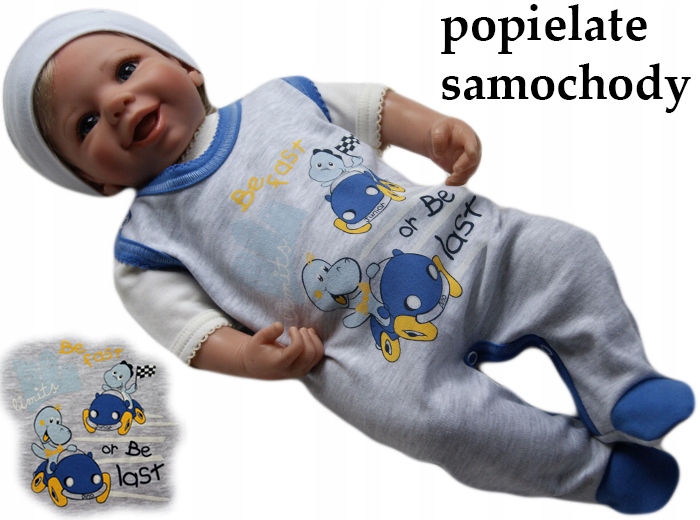 Śpioszki śpiochy bawełniane pajacyk 56 rozpinane