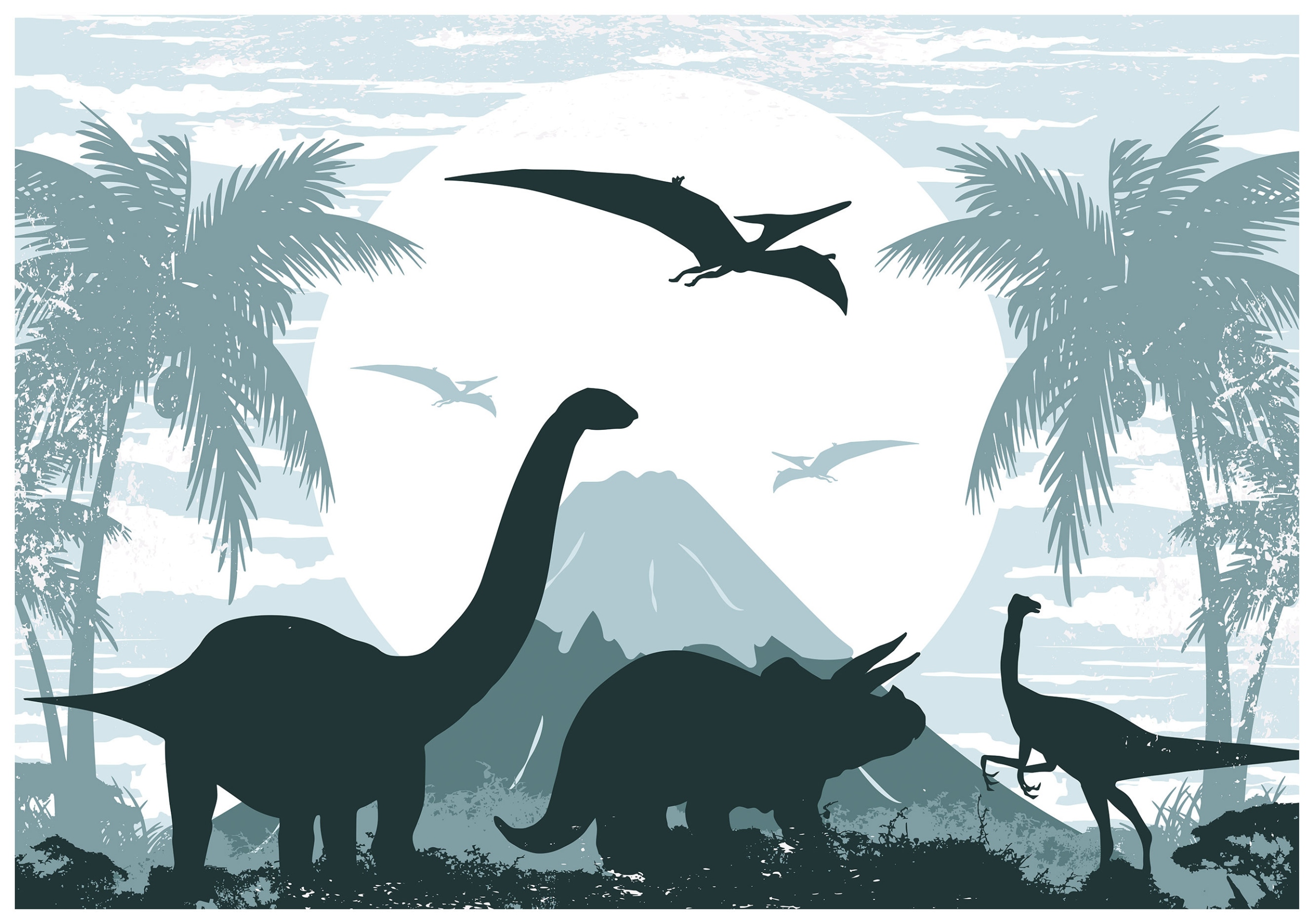 Fototapeta Dinosauři do dětského pokoje klidné barvy 312x219 lepidlo