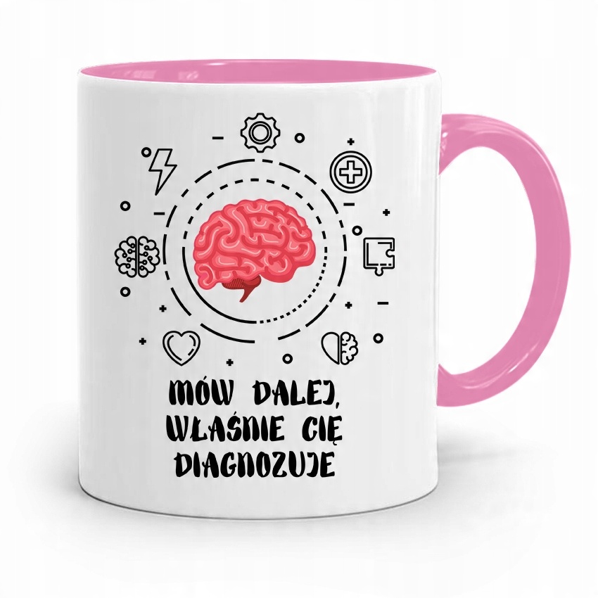 

Dla Psychologa Psychiatry Terapeuty Kubek Różowy