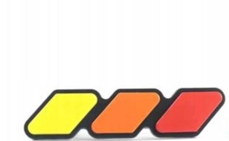 Emblemat w grill do Toyota Rav4 Highlander Tacoma Tundra Red-Orange-Yellow