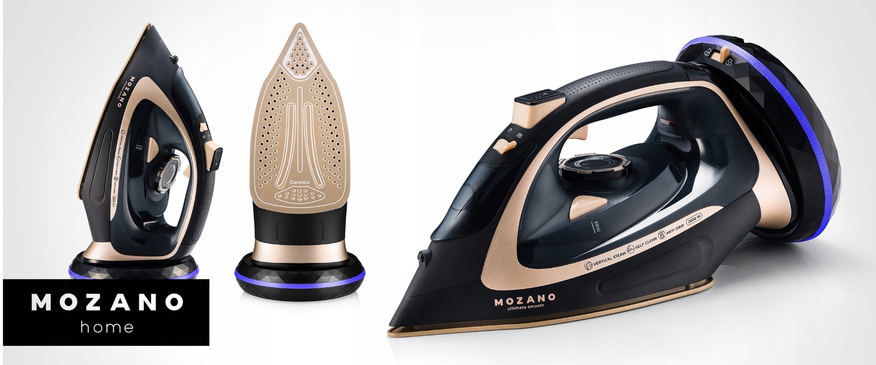 BEZPRZEWODOWE PAROWE ŻELAZKO MAZANO MOCNE 2600W CERAMICZNA STOPA POWŁOKA Rodzaj żelazka bezprzewodowe