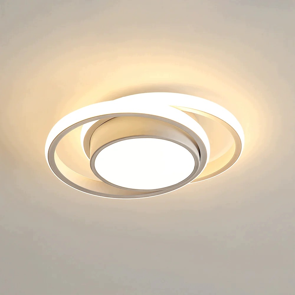Lampa Sufitowa Plafon Led Wisząca Biały Nowoczesna Do Salonu 3000K 32W