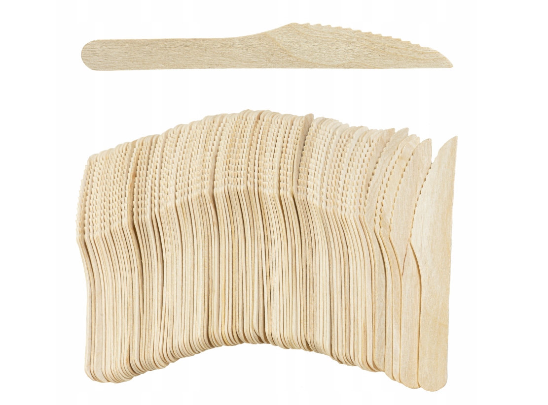 

Noże jednorazowe drewniane Clarina 16,5 cm 100 sz.