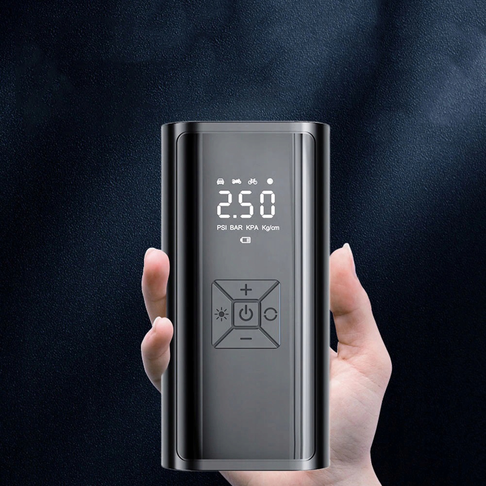 AKUMULATOROWA SAMOCHODOWA PRZENOŚNA POMPKA POWIETRZA DO OPON ROWEROWYCH Długość 0 cm