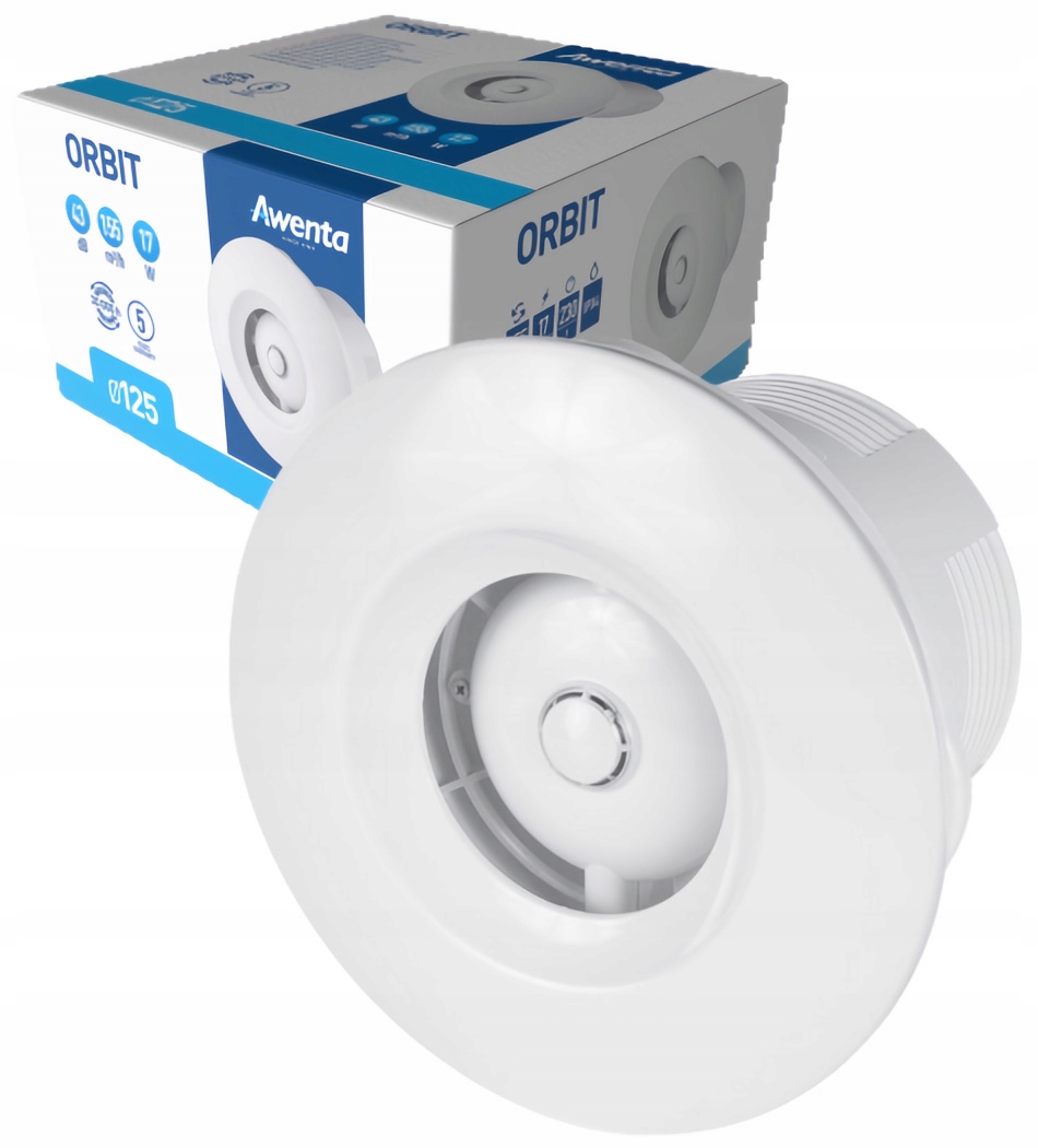 Wentylator sufitowy z czujnikiem ruchu Awenta Orbit fi 125 mm WXO125R