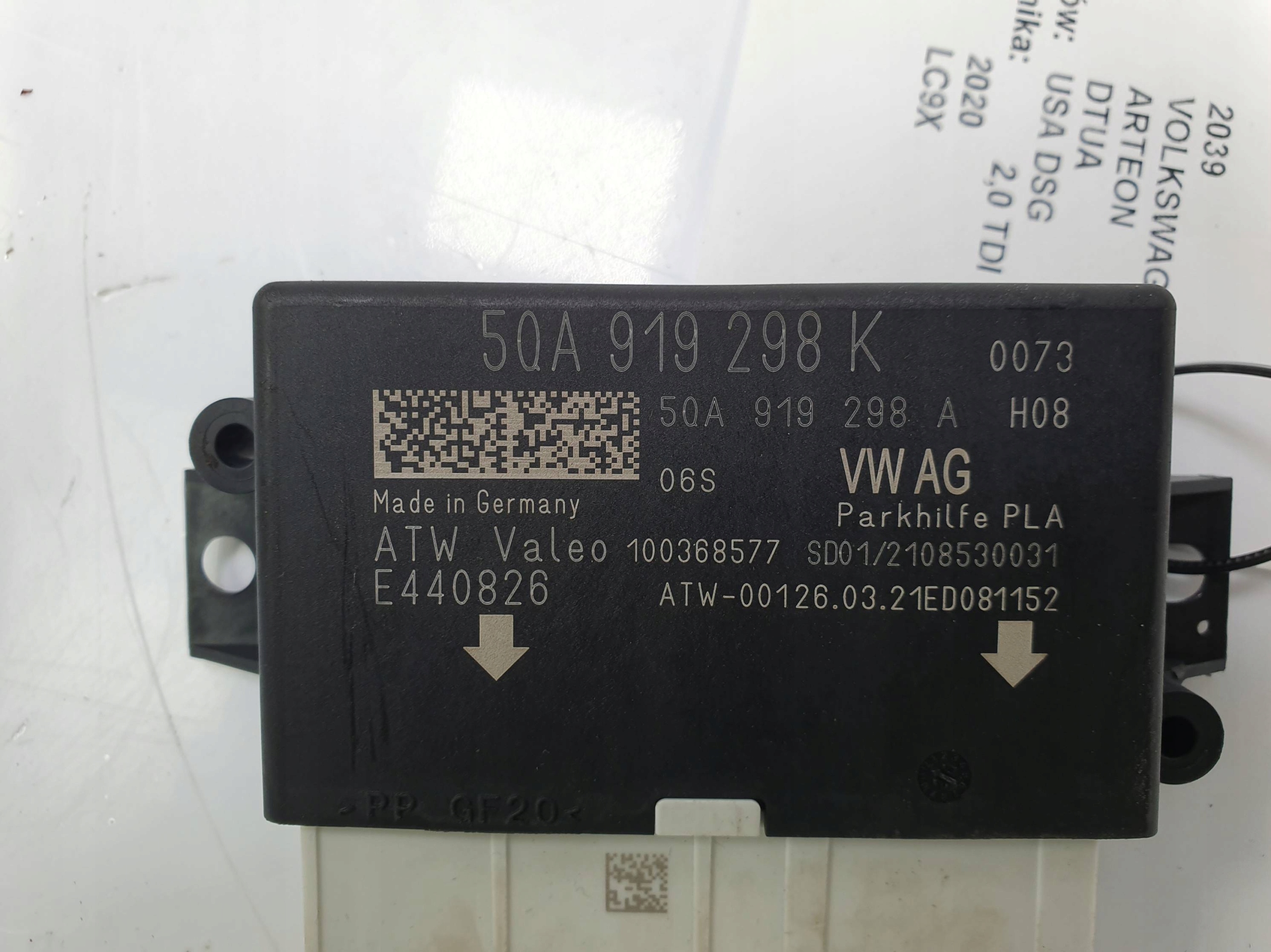 modul Parken PDC 5QA919298K VOLKSWAGEN ARTEON