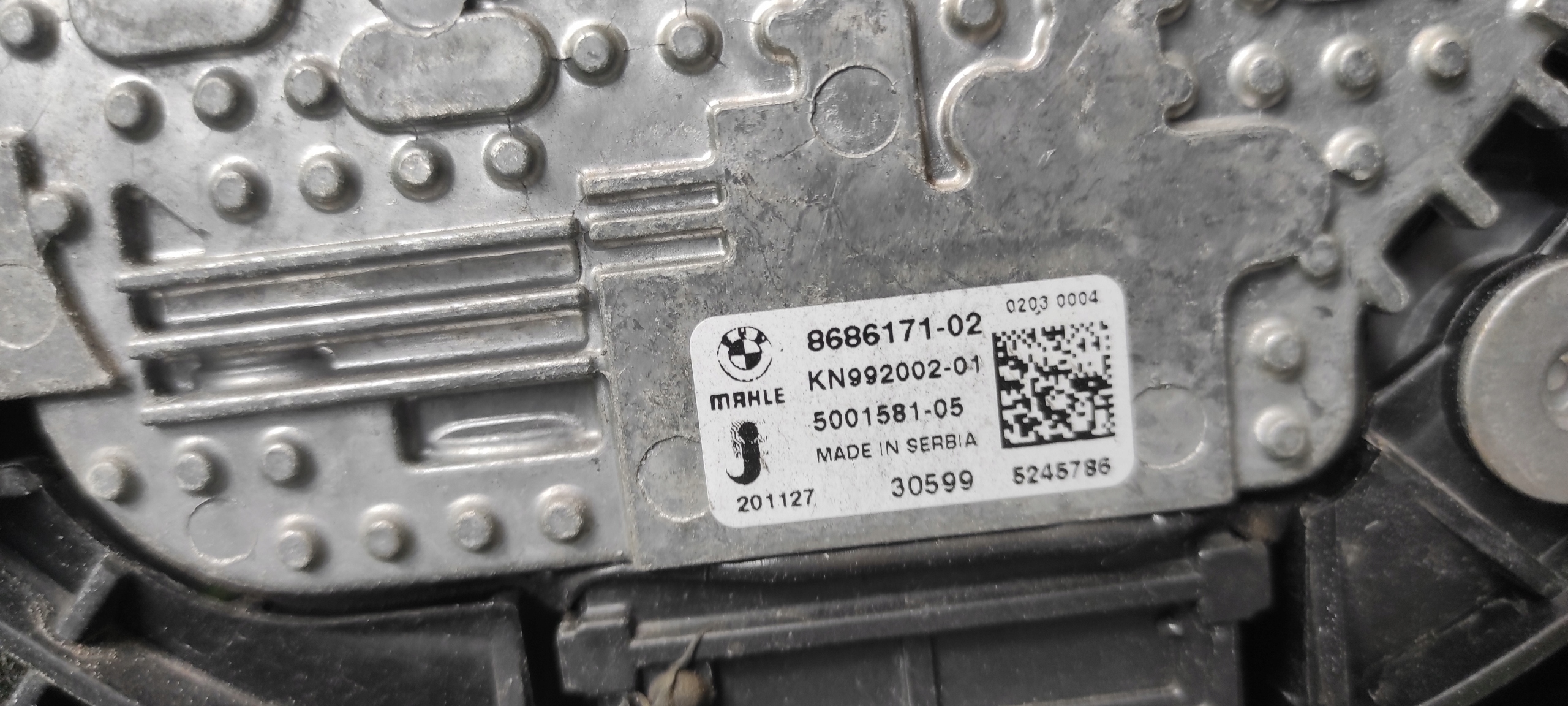 BMW X3 G01 X4 G02 Wentylator Chłodnic 8472321 Typ samochodu 4x4/SUV Samochody osobowe