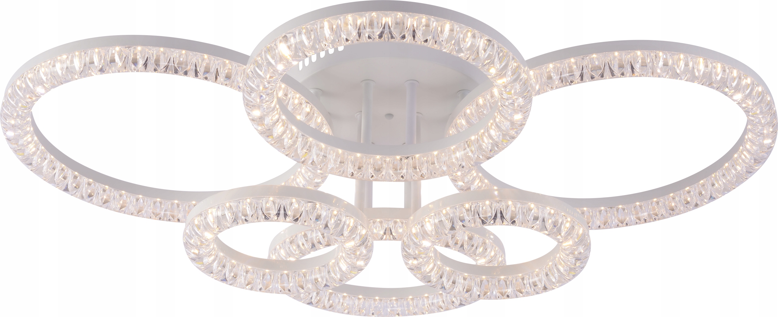 Moderný Led Luster 144 W Biely Dizajn Diaľkový Ovládač Vargo DL1243