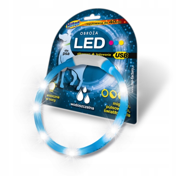 

Hilton Obroża Led Silikonowa Usb 55cm Niebieska