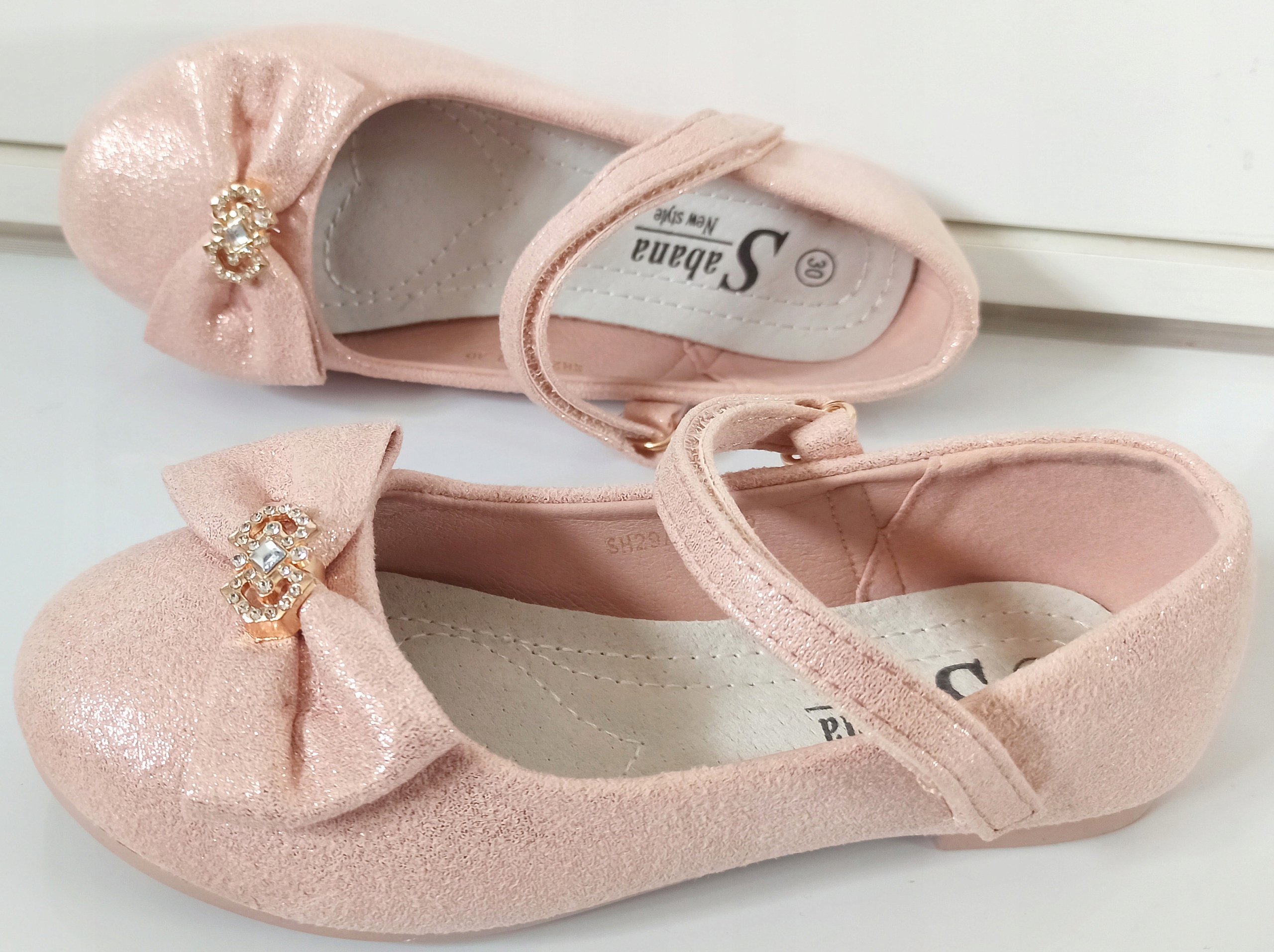 Śliczne balerinki wkładka skóra r.25 różowe P2-65 Rozmiar (new) 25