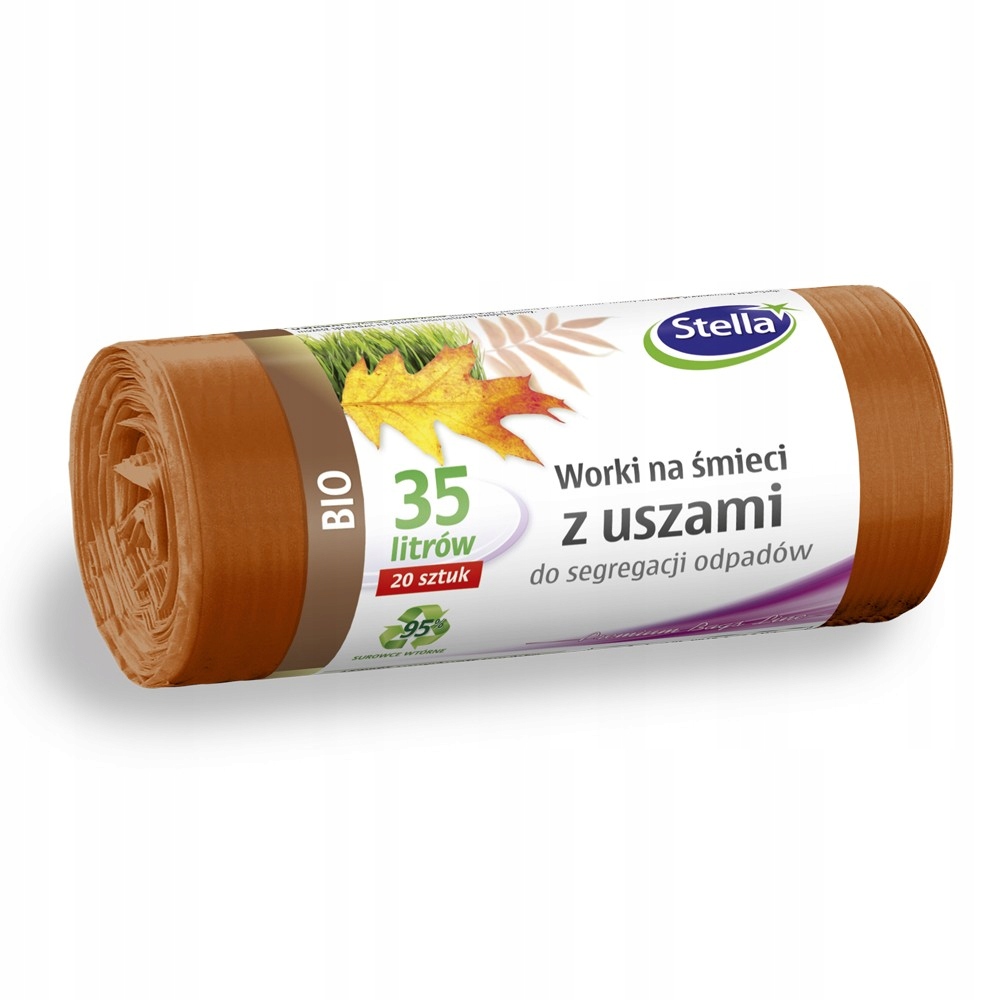 

Stella Worki do segregacji bio 35L brąz. uszy 35L