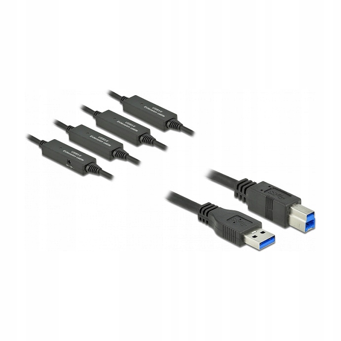 Aktywny kabel Usb A do Usb B 20 m 5 Gbps