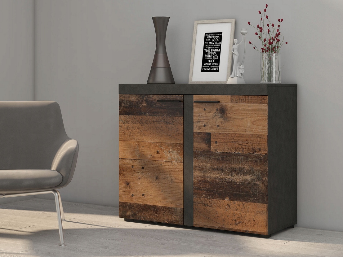 Mała Komoda 2 Szafki Rumba 21 Szerokość mebla 97.2 cm