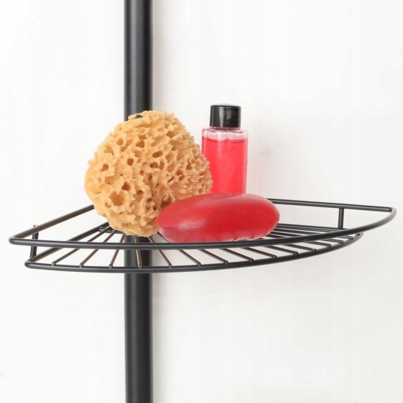 REGAŁ TELESKOPOWY 4x PÓŁKA ŁAZIENKOWA POD PRYSZNIC Głębokość mebla 21.5 cm