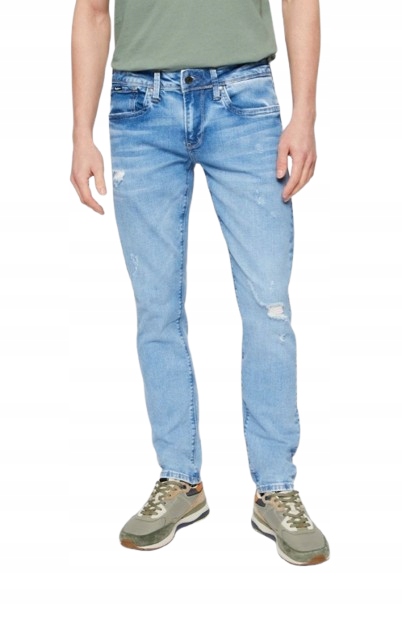 Pepe Jeans Modré Pánské Džíny Rovné 32/34 32/34 2_1