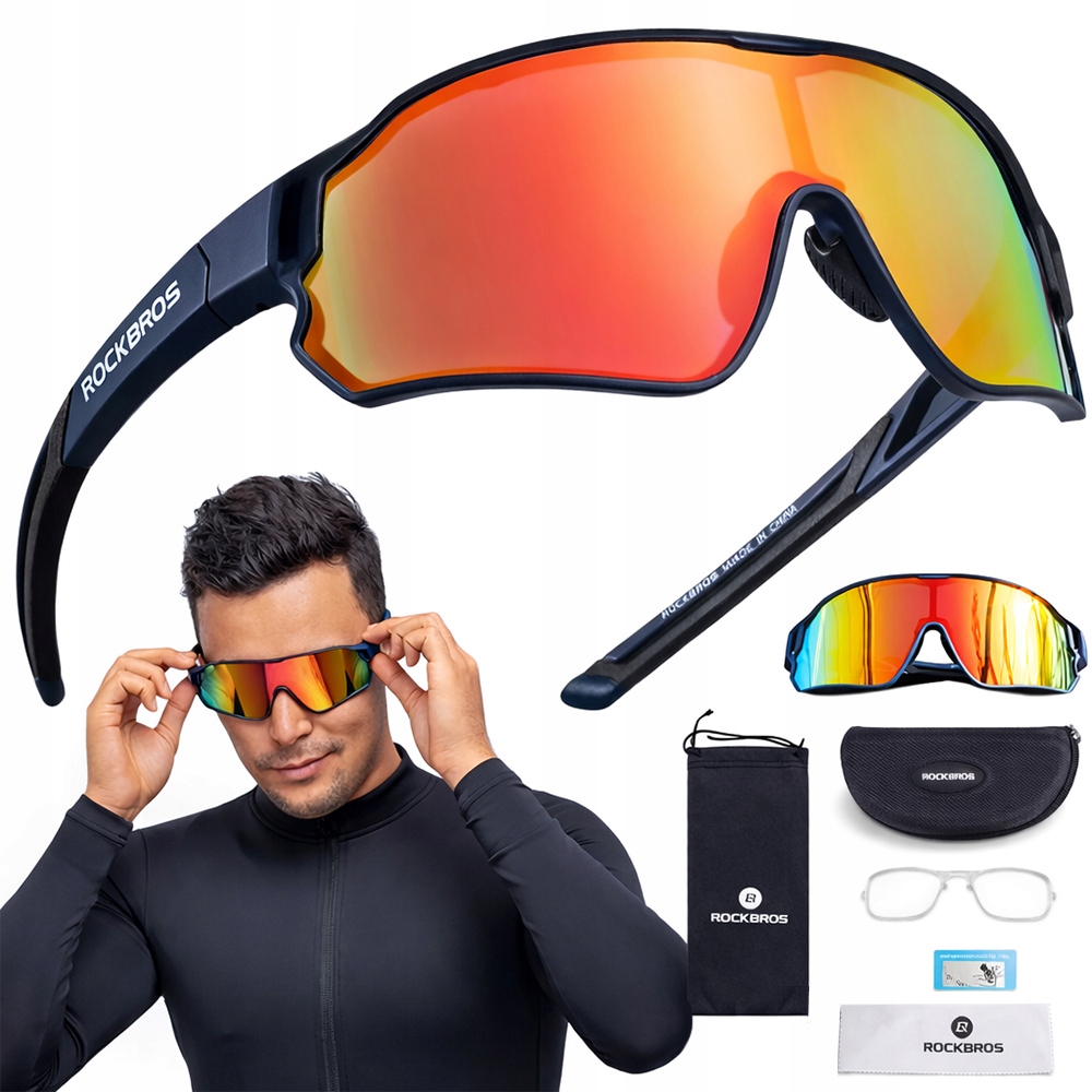Okulary Rowerowe Sportowe Przeciwsłoneczne Z Polaryzacją Filtrem UV400