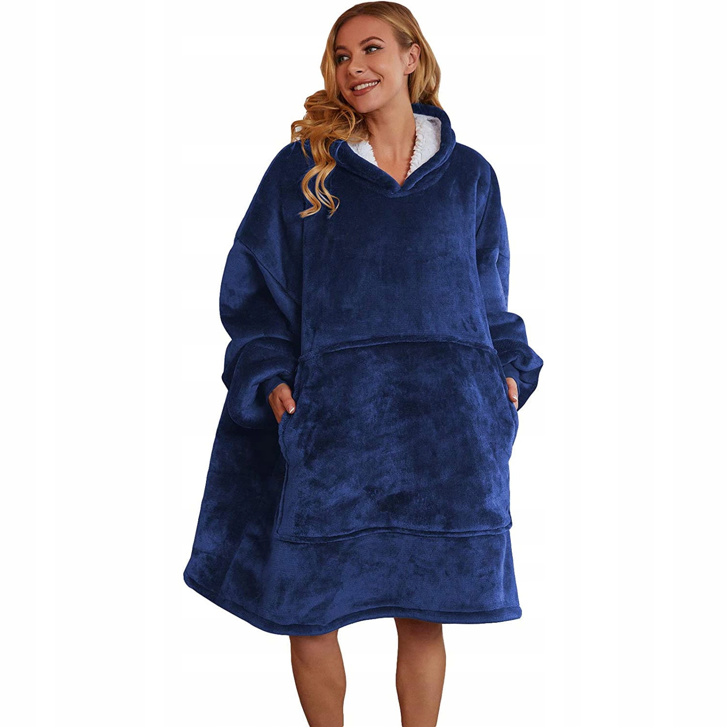 Teplá televizní deka Mikina s rukávy Přehoz na postel Župan 160x85