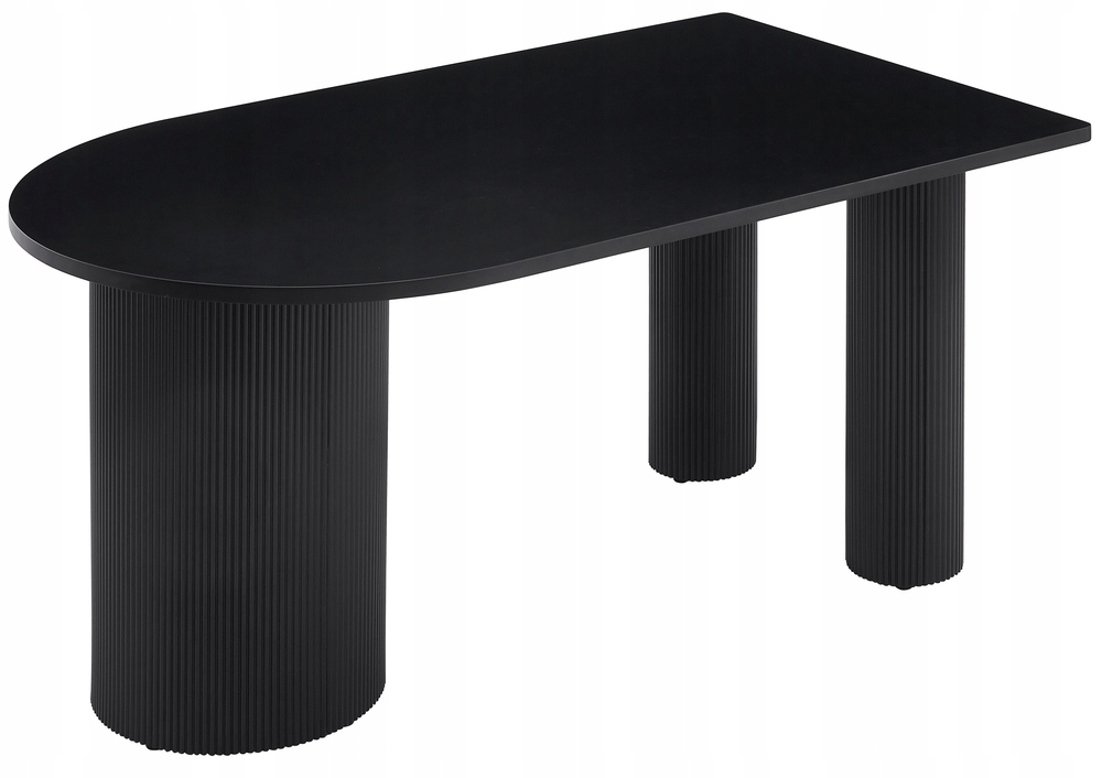 Jídelní stůl Dicalize 150 x 90 cm, černé lamely