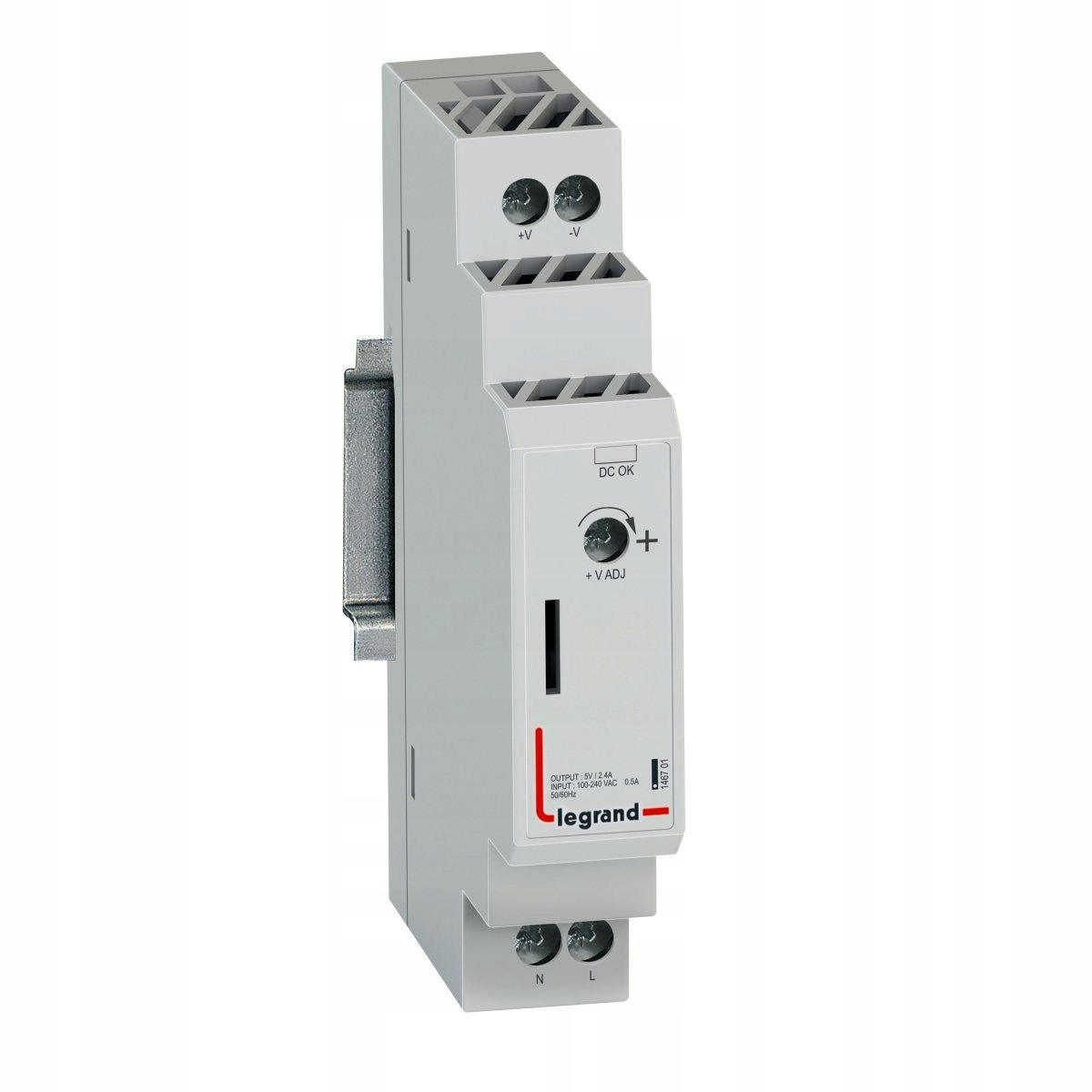 1-fázový impulzný napájací zdroj 146701 Legrand 100-240VAC, 5VDC, 12W, 2,4A