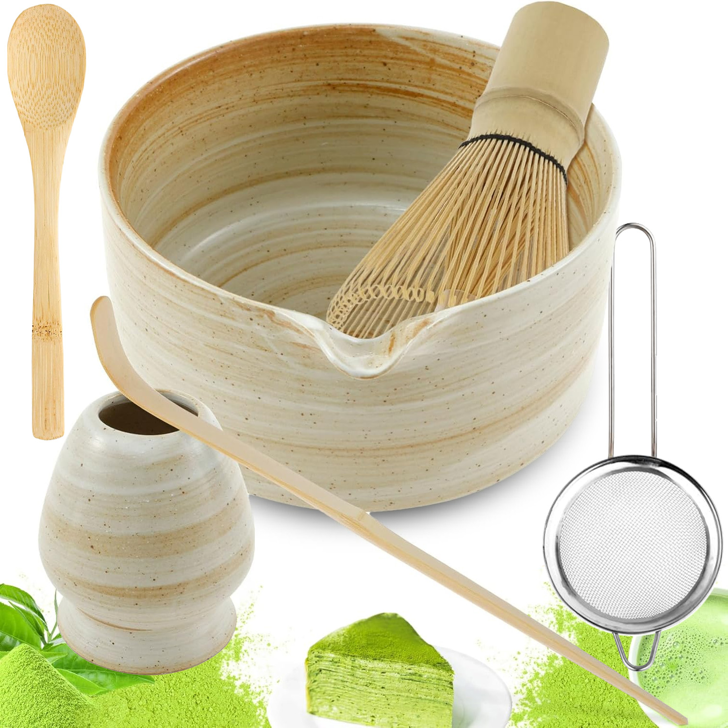 6 Ks Sada Na Čaj Matcha Bambusová Miska Na Matchu Ideální Dárek