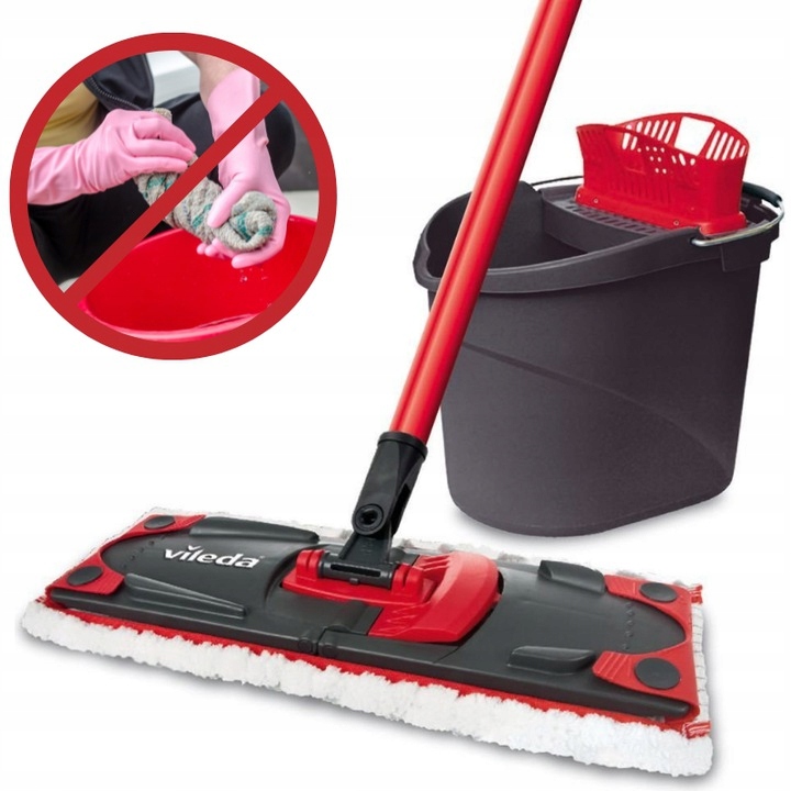ZESTAW MOP PŁASKI VILEDA +WIADRO DO MYCIA PODŁÓG Marka Vileda
