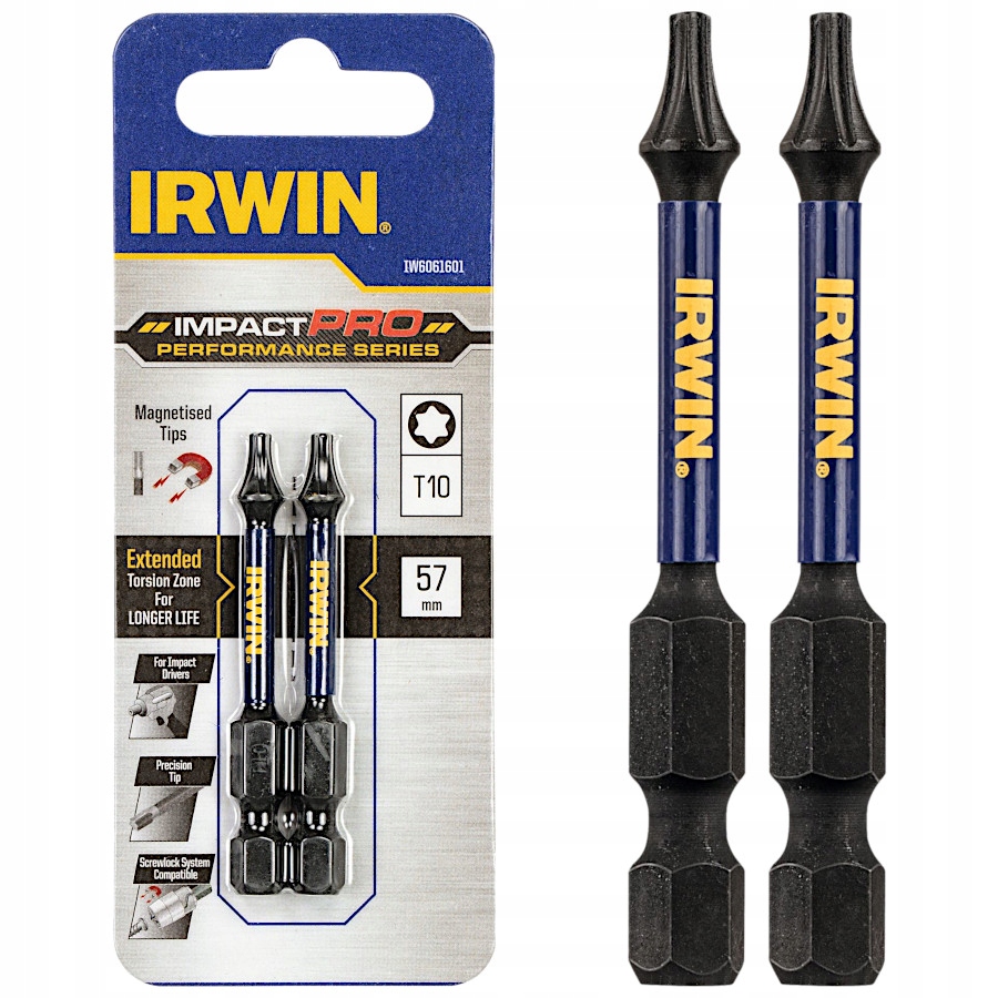 

Irwin Końcówki Bity udarowe Torx T10 57mm 2szt