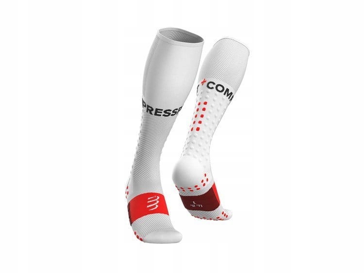 Compressport Kompresní Ponožky Full Socks Run bílé [Velikost 39-41]