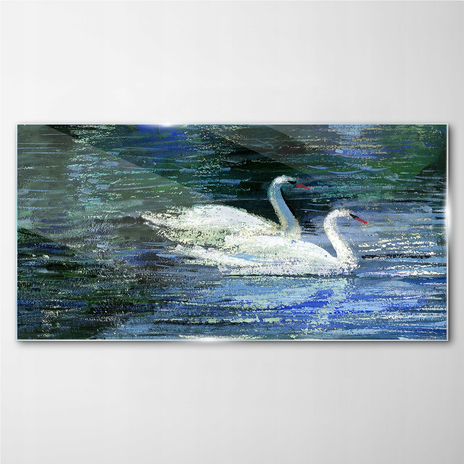 

Obraz szklany Jezioro ptaki łabędzie woda 140x70