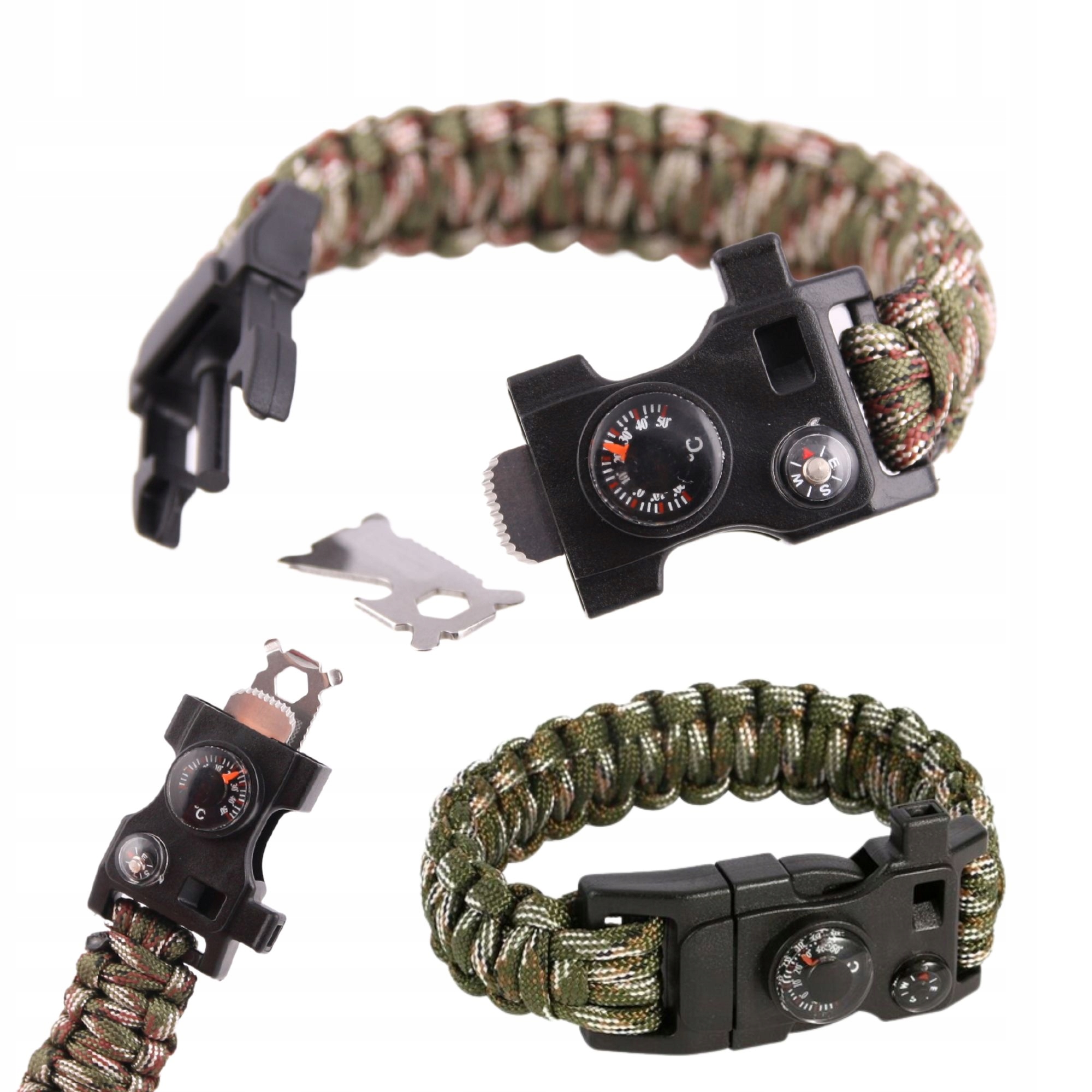 

Bransoletka Przetrwanie Survival 7w1 militarna