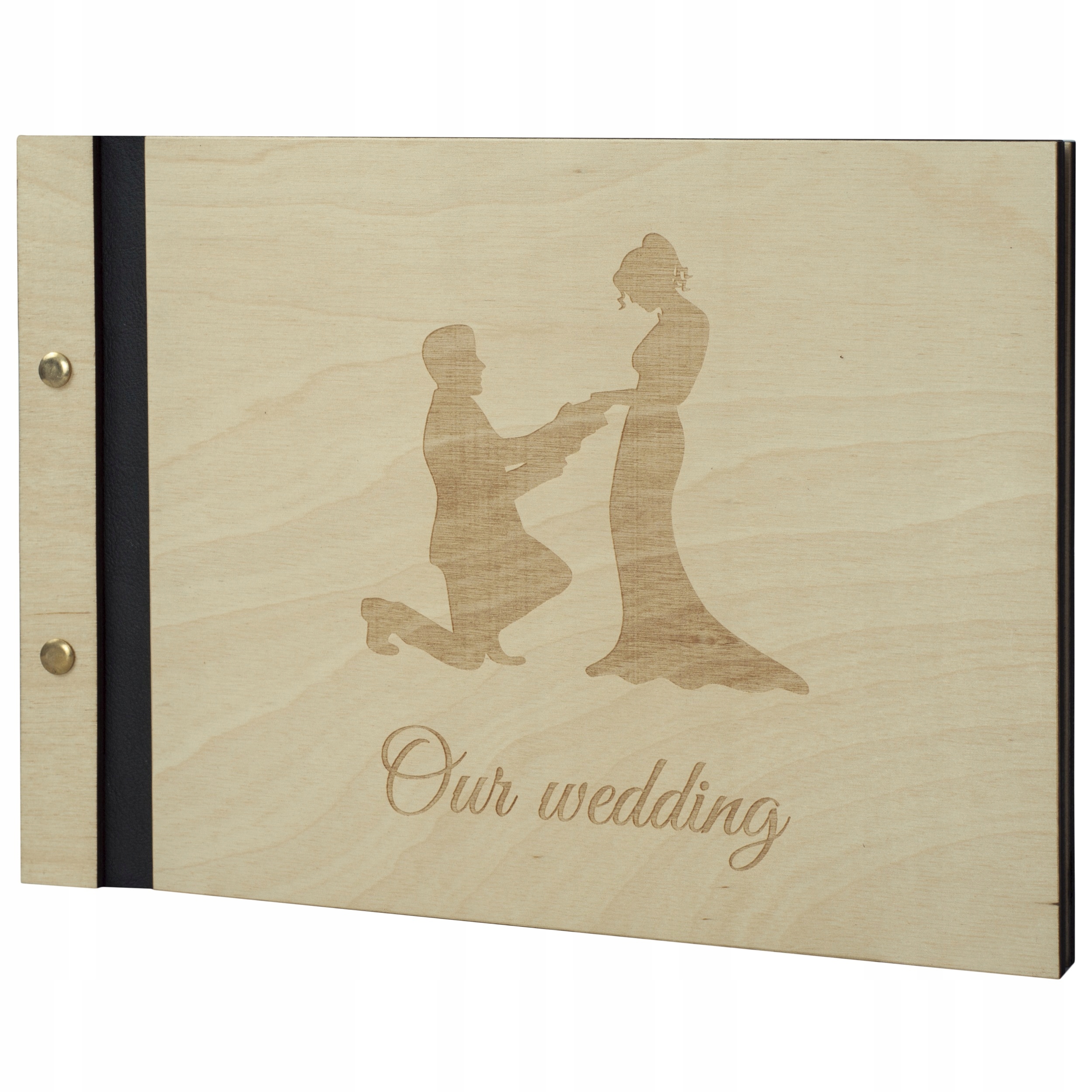 Svatební fotoalbum přírodní dřevo 60 stran