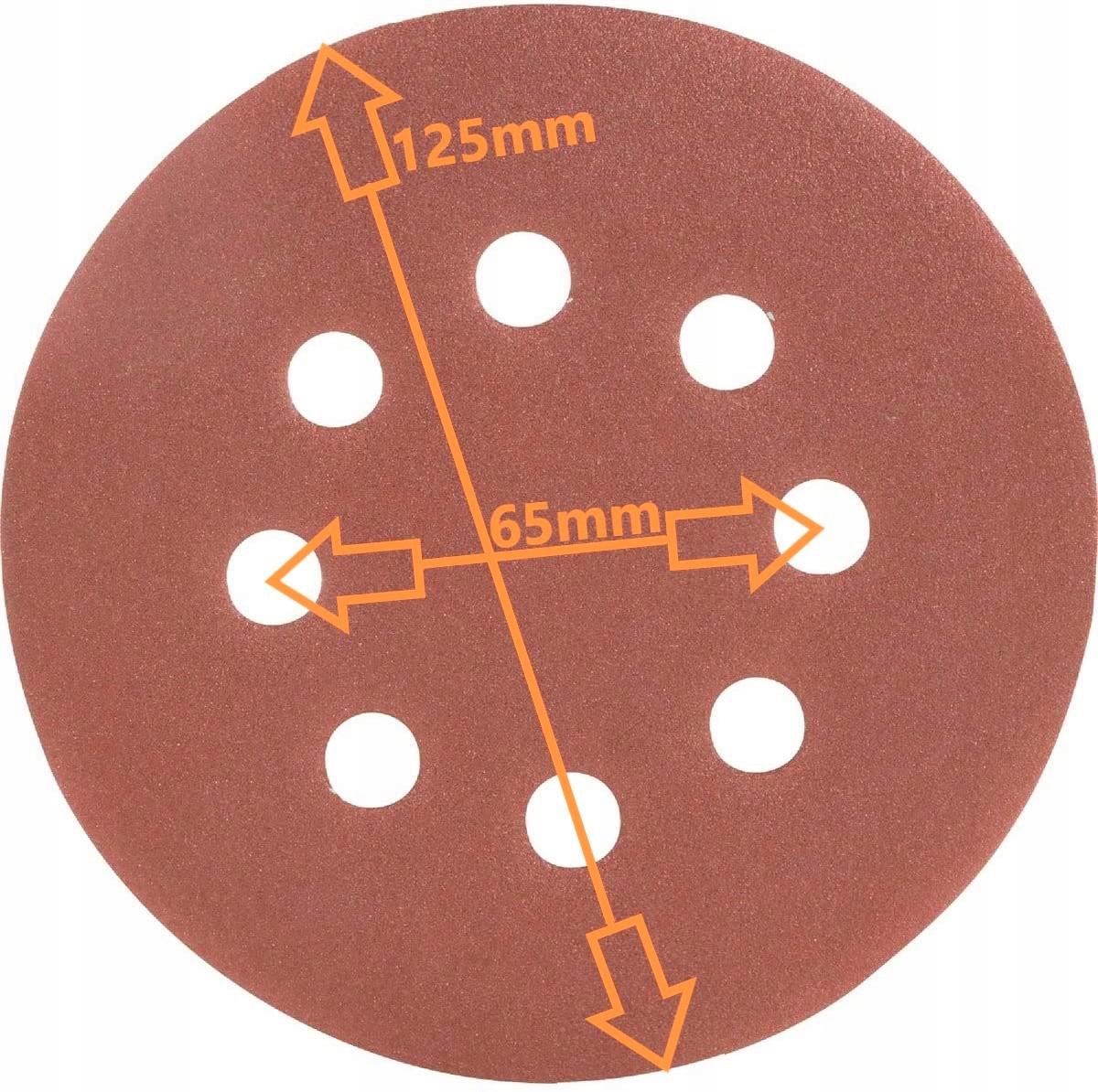 100szt PAPIER ŚCIERNY RZEP KRĄŻEK DYSK 125mm P240 Marka TurboTools