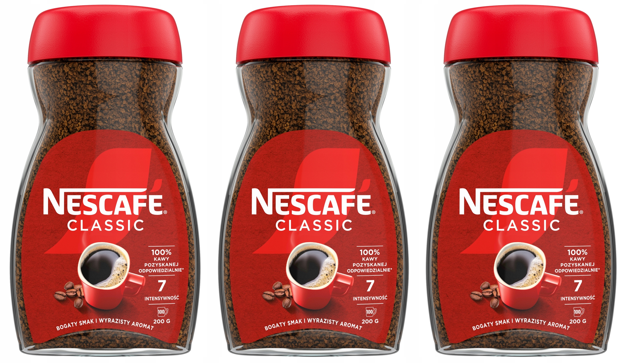 Nescafe Classic Kawa rozpuszczalna Nescafe Classic 3x 200 g