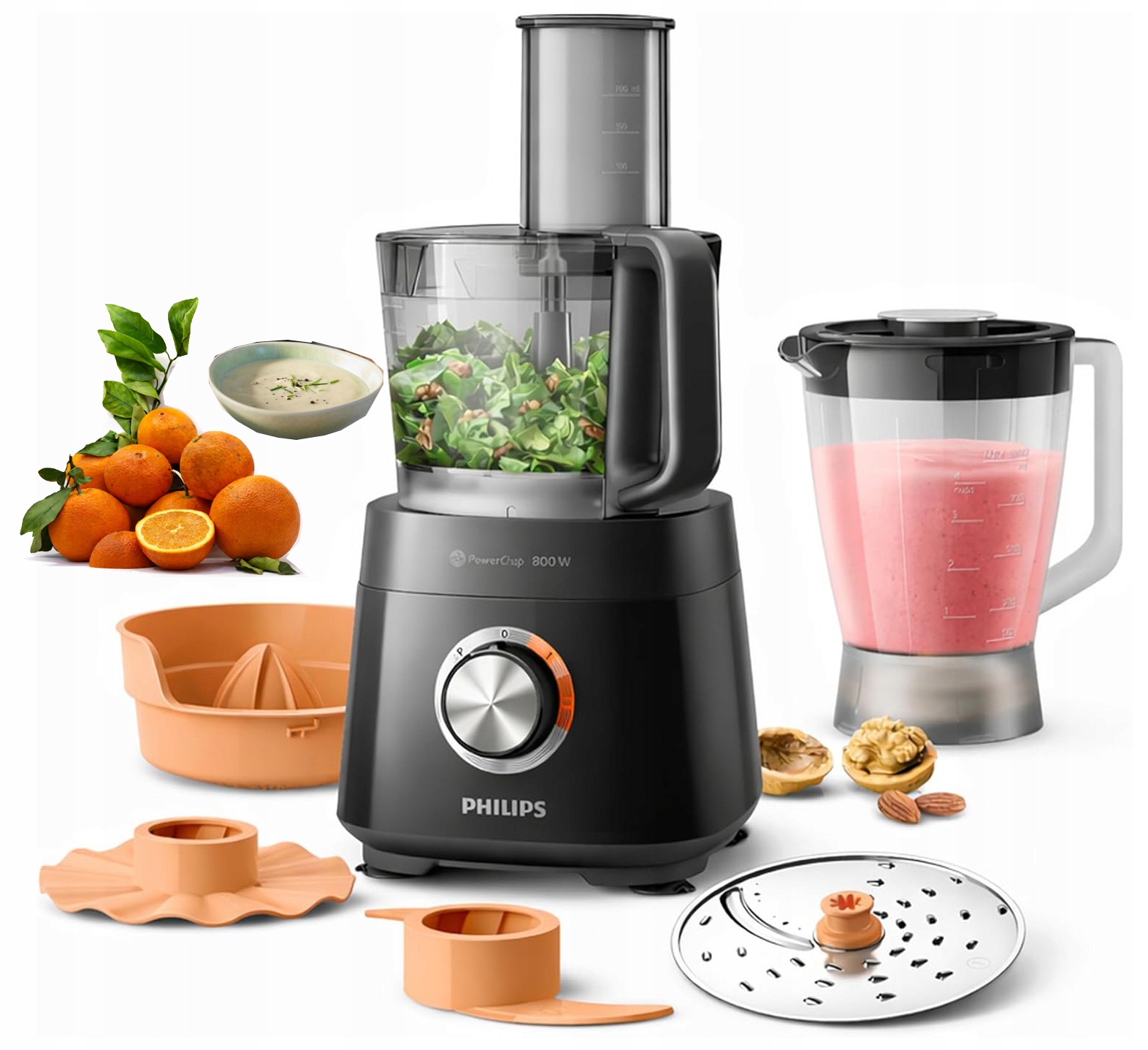 Kuchyňský Robot Philips HR7510/10 800W 2V1 Kompaktní Mixér 29 Funkcí