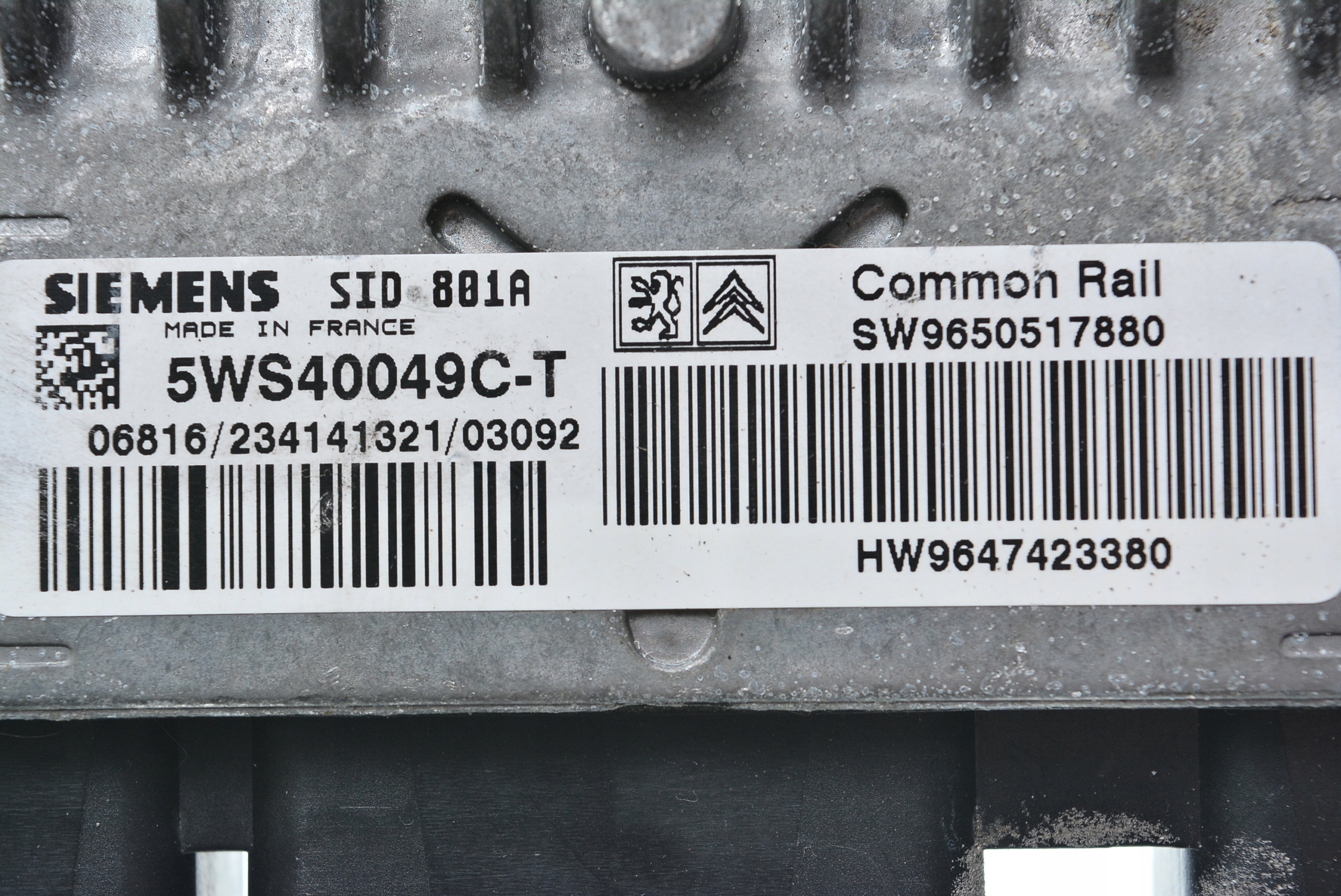 komputer SID 881A 5WS40049C-T SW9650517880 Typ samochodu Samochody osobowe