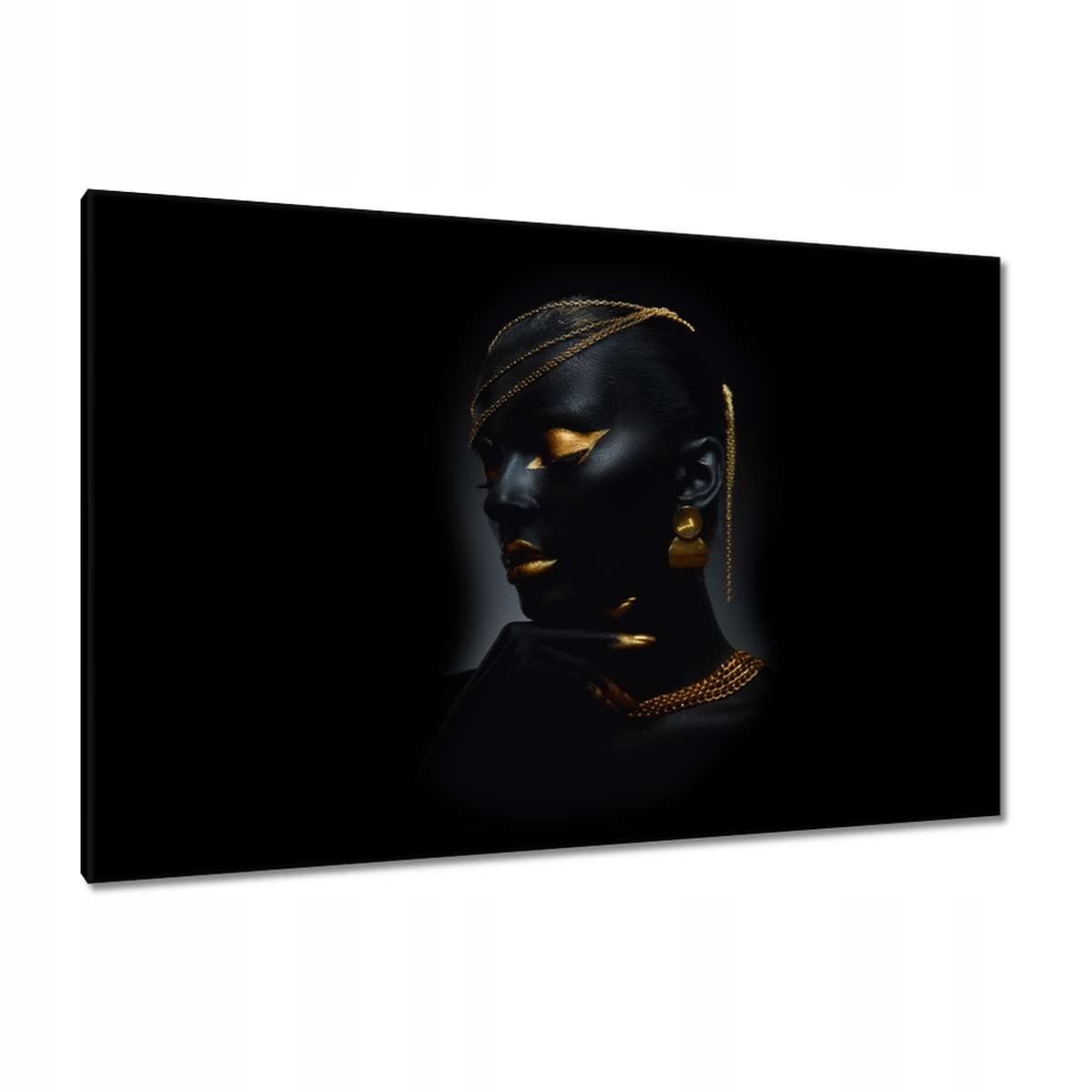 Obrazy 120x80 Pozlacený obličej