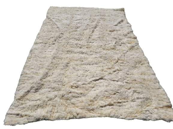 Kožený koberec 300x200 Koberec z prírodnej ovčej kože Biela hustá vlna