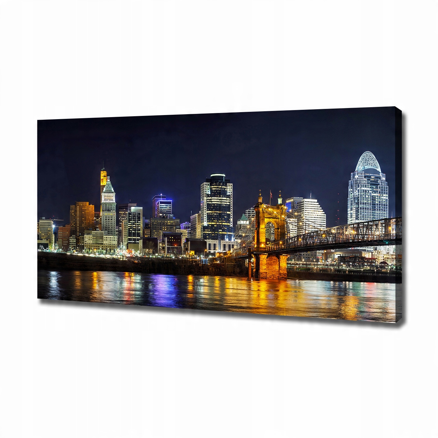 

Foto obraz na płótnie Rzeka Ohio nocą 120x60 cm