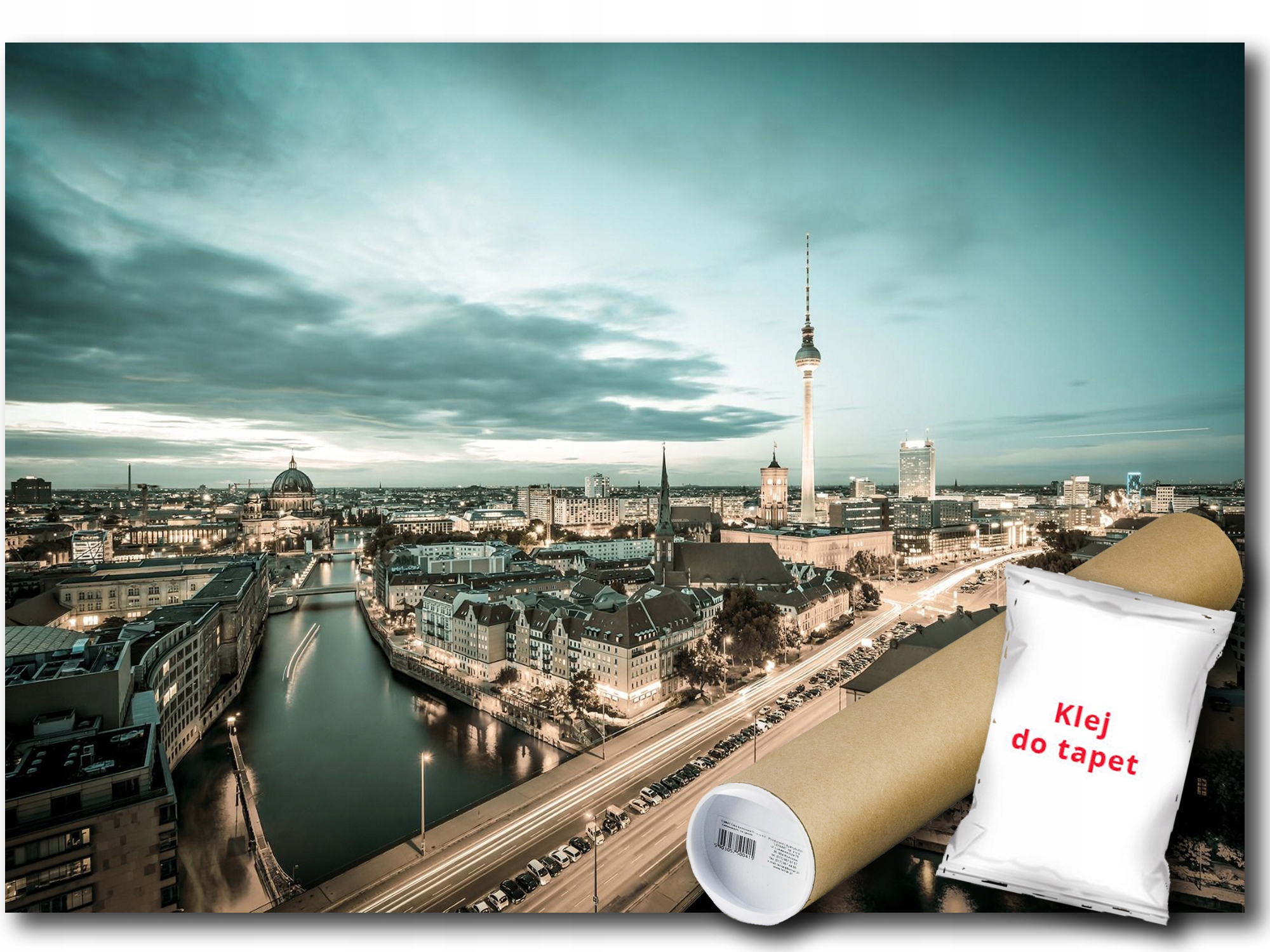 Vinylová Fototapeta Město Berlín Německo Panorama Pohlednice 368x254