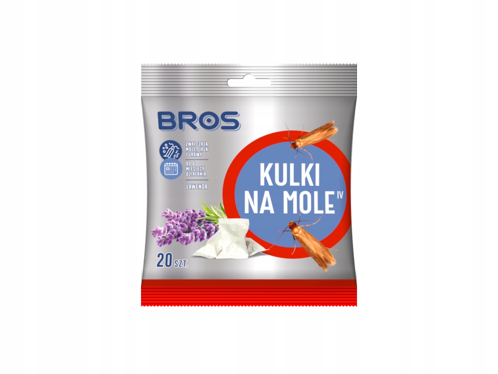

Bros Kulki lawendowe środek na mole odzieżowe