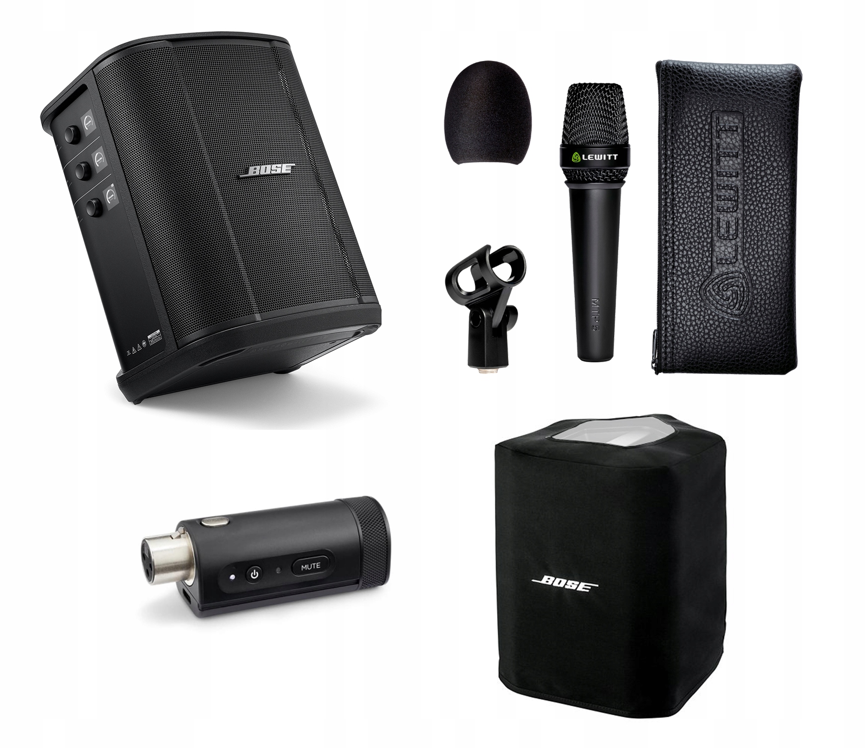 Bose S1 Pro+ Vysílač Xlr Mikrofon Levitt Mtp 5 Pouzdro Slip Cover