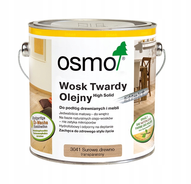 Osmo Wosk Twardy Olejny Surowe Drewno 2,5L 3041