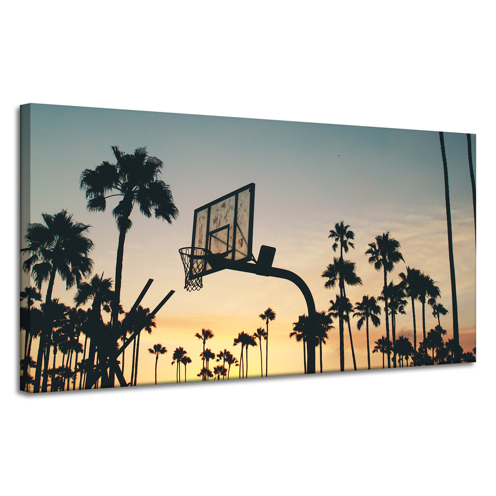 Obraz na plátně Pro Mládež Basketbal Západ Slunce 120x60